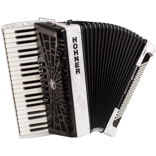 Hohner Bravo III 120 Silent Key Accordion (White)