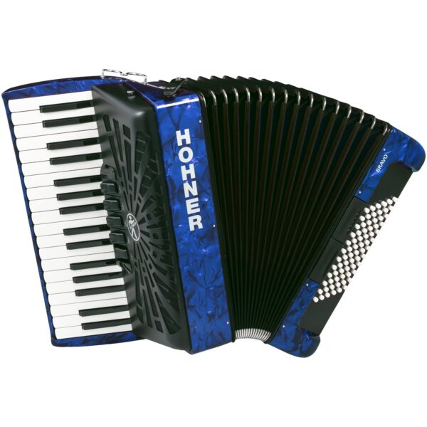 Hohner Bravo III 72 Silent Key Accordion, Blue