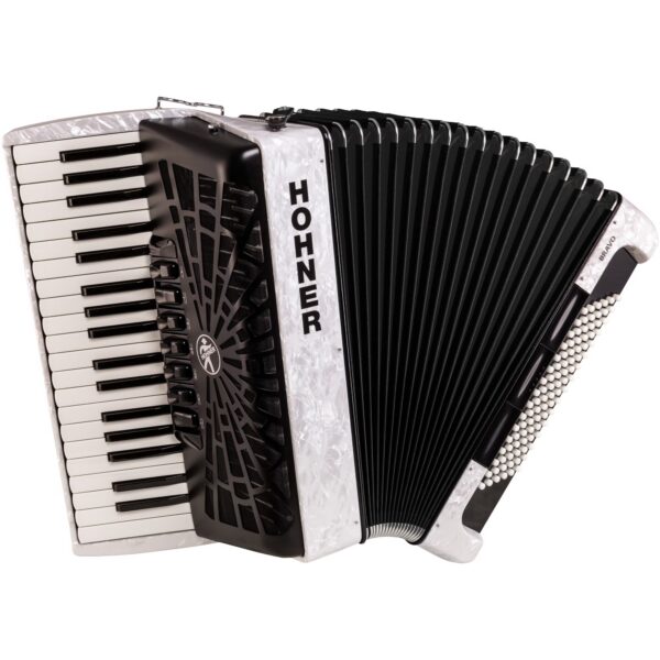 Hohner Bravo III 96 Silent Key Accordion, white