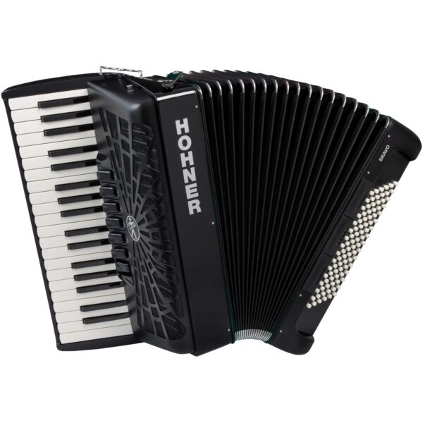 Hohner Bravo III 96 Silent Key Accordion, Black