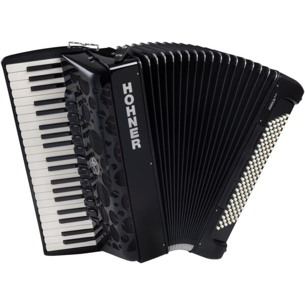Hohner Amica Forte IV 120 Silent Key Accordion, Black
