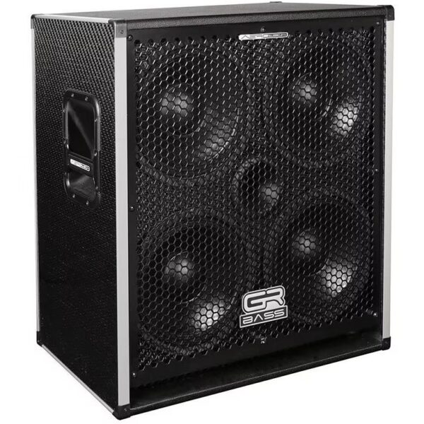 GRBass AT410/4 AeroTech 4x10 Bass Guitar Cabinet, 600W, 4 Ohms (Black)