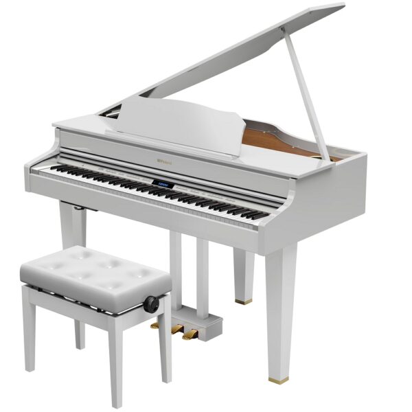 Roland GP607-PW digital grand piano, Elegant Polished White