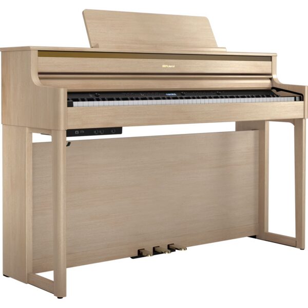 Roland HP704 digital piano, light oak