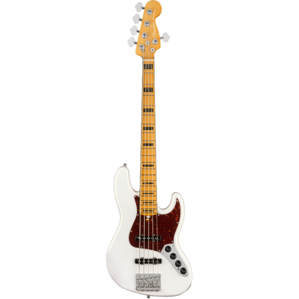 Fender American Ultra Jazz Bass V Arctic Pearl MN with Case