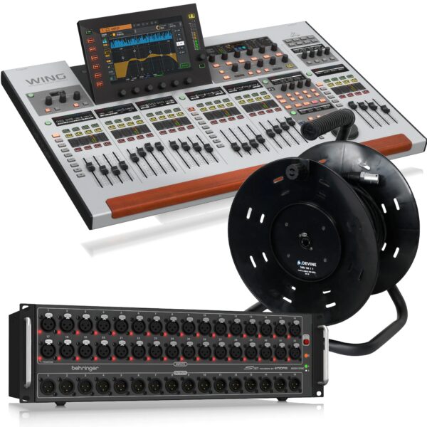 Behringer Wing 50-metre CAT5 Reel and Midas S32 Snake