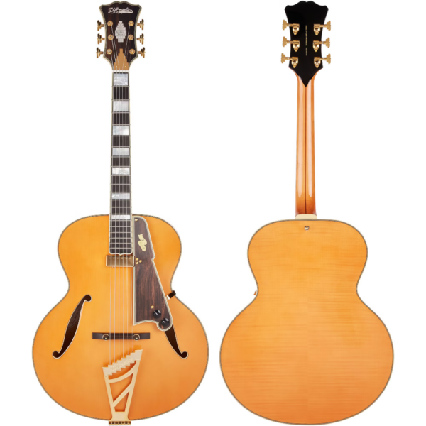 D'Angelico Excel Style B Throwback Vintage Natural Semi-Acoustic Guitar with Case