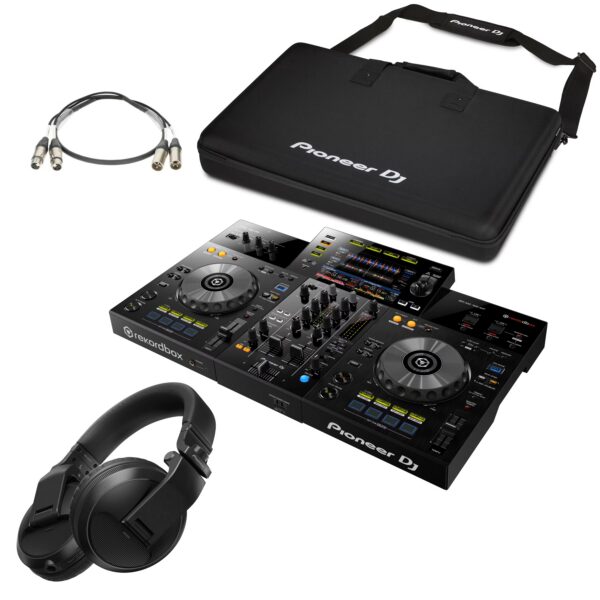 Pioneer XDJ-RR + HDJ-X5BT black + flight bag + XLR cable set