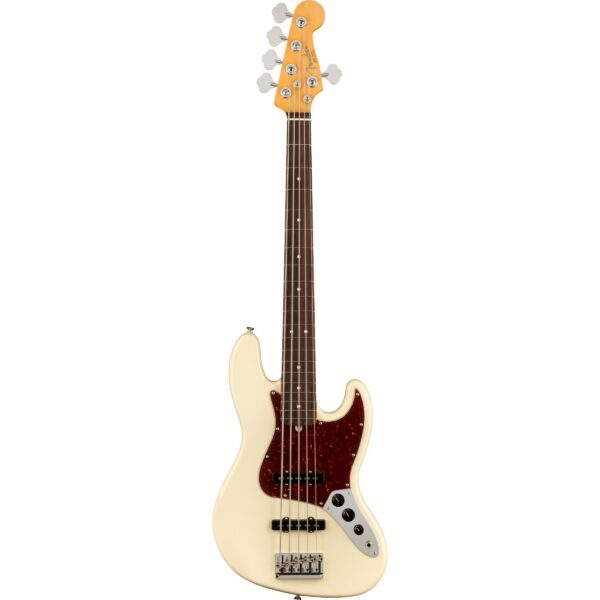Fender American Professional II Jazz Bass V Olympic White RW 5-String Electric Bass Guitar with Case
