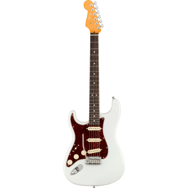 Fender American Ultra Stratocaster LH Arctic Pearl RW Left-Handed Electric Guitar with Case