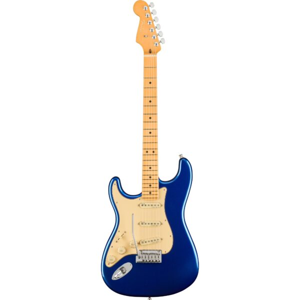 Fender American Ultra Stratocaster LH Cobra Blue MN Left-Handed Electric Guitar with Case