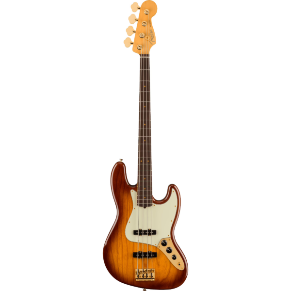 Fender 75th Anniversary Commemorative Jazz Bass 2-Color Bourbon Burst RW Electric Bass Guitar with Case
