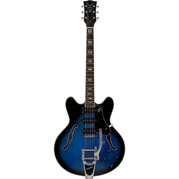 VOX Bobcat S66 Bigsby Sapphire Blue Semi-Acoustic Guitar