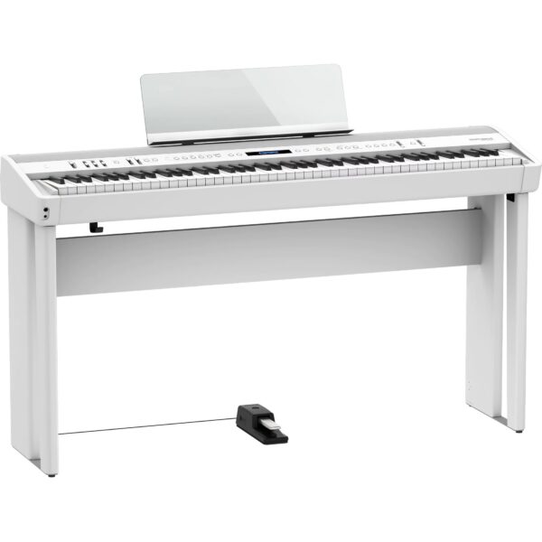Roland FP-90-WH Digital Piano (White) + Frame (White)