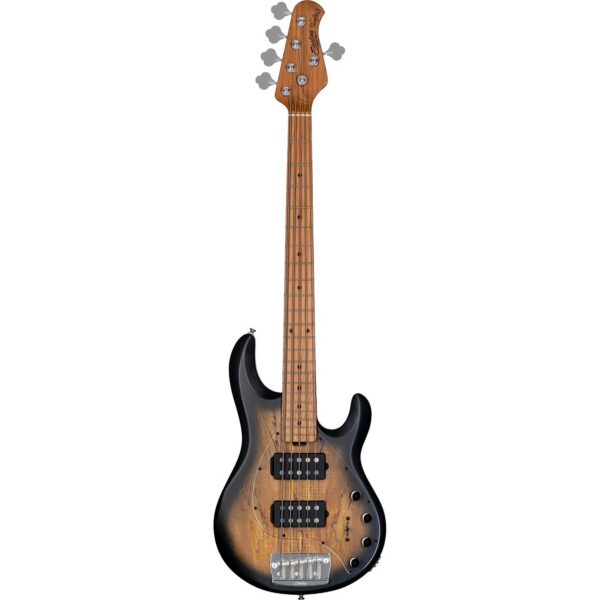 Sterling by Music Man StingRay Ray35HH Natural Burst Satin 5-String Electric Bass with Gig Bag