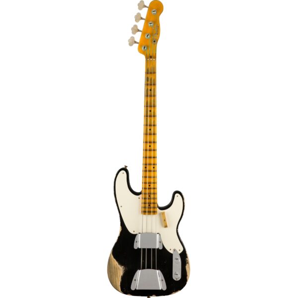 Fender Custom Shop Limited Edition 1951 Precision Bass Heavy Relic Aged Black Electric Bass Guitar with Case