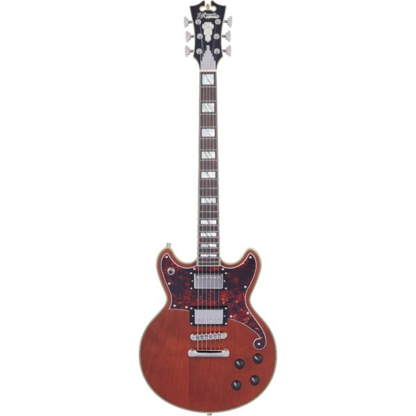 D'Angelico Deluxe Brighton Matte Walnut Electric Guitar with Case