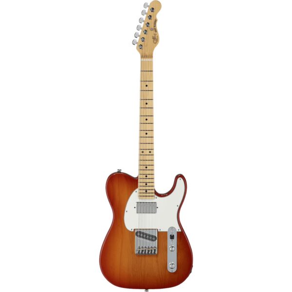 G&L Fullerton Deluxe ASAT Classic Bluesboy Cherry Burst MN Electric Guitar with Deluxe Gig Bag
