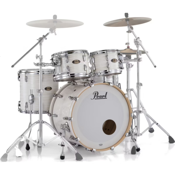 Pearl Masters Maple/Gum 4-Piece Shell Set, 10, 12, 16, 22-inch (Silver White Swirl)