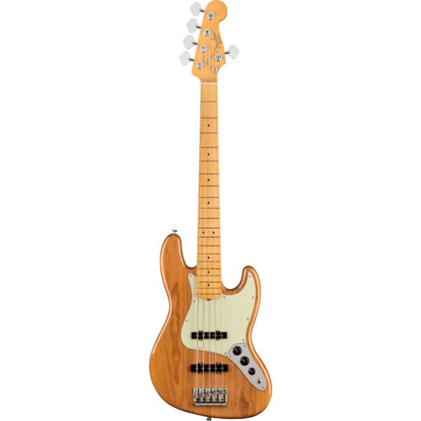 Fender American Professional II Jazz Bass V Roasted Pine MN 5-String Electric Bass Guitar with Case